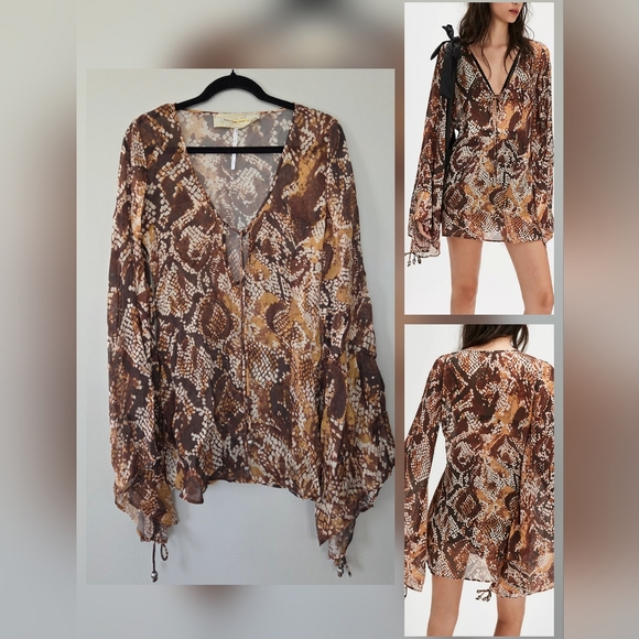 Free People X Jen's Pirate Booty Taza Tunic Viper - Picture 1 of 13